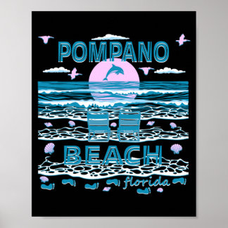 Süße Delfinliebhaber-Familie Pompano Beach Fl Fami Poster