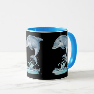 Süße Delfintasse – Tauche ein in Freude   Retro-Oz Tasse