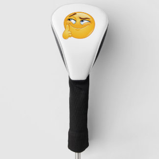 Süße Denkende Emoji Lustige Schmunzelnde Gesicht G Golf Headcover