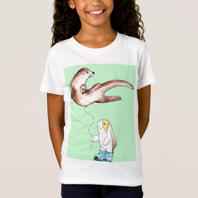 Süsse der Guinea Pig und ihr Otter Balloon T-Shirt (Vorderseite)