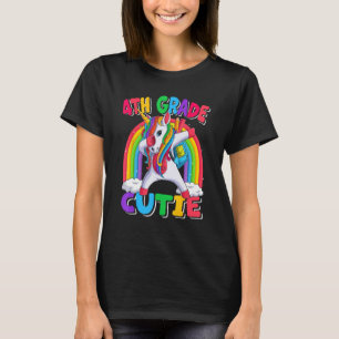 Süsse der vierten Klasse Einhorn Zurück zur Schule T-Shirt
