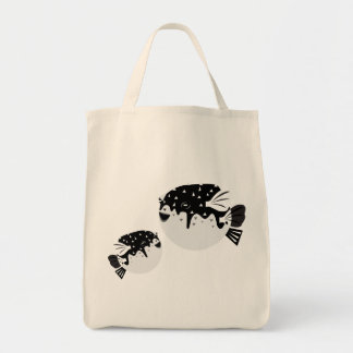 Süße Derpy Kugelfisch-Illustration T-Shirt Tragetasche