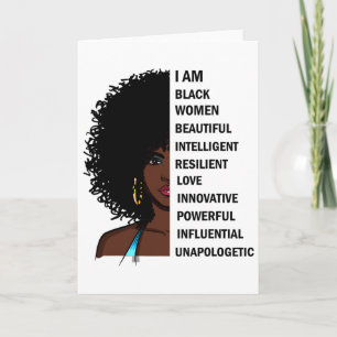 Süße Designs zum Black History Month mit schwarzer Karte