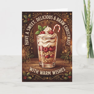 Süße Dessert-Weihnachtskarte Karte