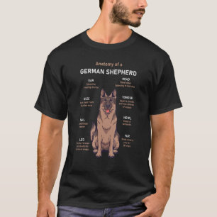 Süße Deutsche Schäferhund-Anatomie für Deutsche Sc T-Shirt