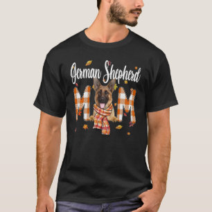 Süße Deutsche Schäferhund-Mama Herbst-Ahorn-Hund-M T-Shirt