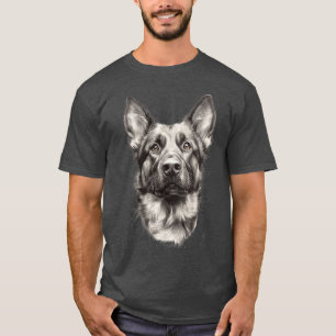 Süße Deutsche-Schäferhund-Skizze Niedlicher Hund T-Shirt