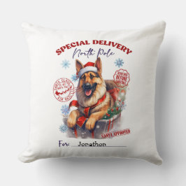 Süße Deutsche Schäferhund-Weihnachts-Wurfkissen Kissen