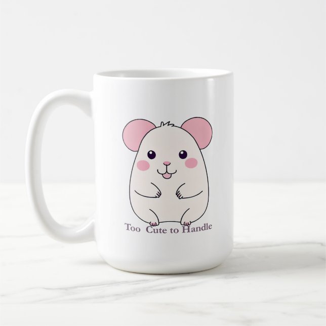 Süße dicke Maus Kaffeetasse (Links)