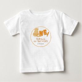 Süße dicke orange Katze 1. Geburtstag Baby T-shirt