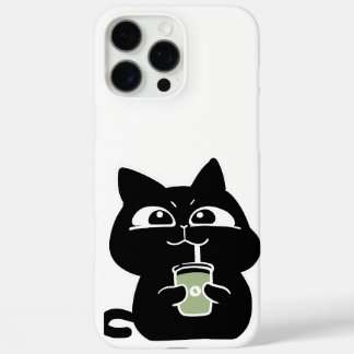 Süße dicke schwarze Katze iPhone 16 Pro Max Hülle