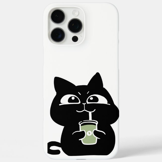 Süße dicke schwarze Katze Case-Mate iPhone Hülle (Rückseite)