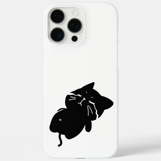 Süße dicke schwarze Katze Case-Mate iPhone Hülle (Rückseite)