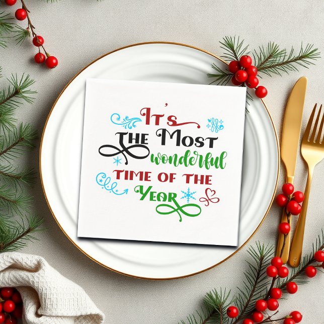 Süße 'Die wunderbarste Zeit' Weihnachten  Serviette (Von Creator hochgeladen)
