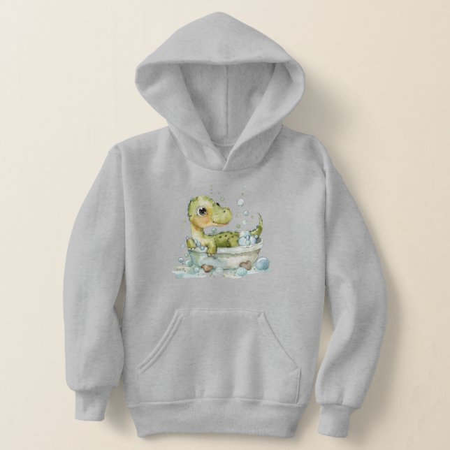 Süße Dino-Badezeit Hoodie (Ablage )