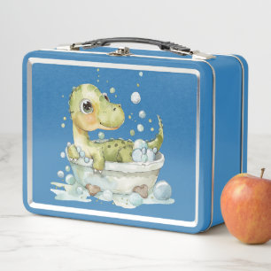 Süße Dino-Badezeit Metall Brotdose