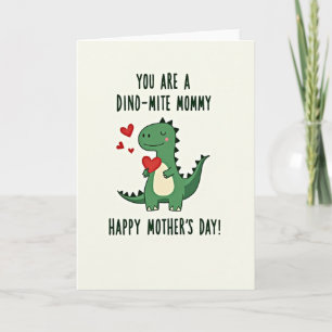 Süße Dino-Karte zum Muttertag Karte