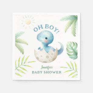 Süße Dino Oh Junge Dinosaurier Baby Shower Serviette