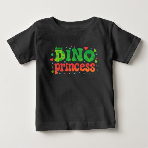 Süße Dino-Prinzessin Cartoon   Anmutiger Dinosauri Baby T-shirt