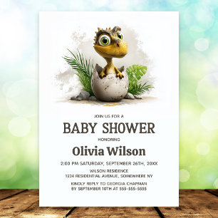 Süße Dinosaurier-Baby-Party-Einladung Einladung
