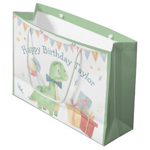 Süße Dinosaurier-Geburtstagsfeier Große Geschenktüte