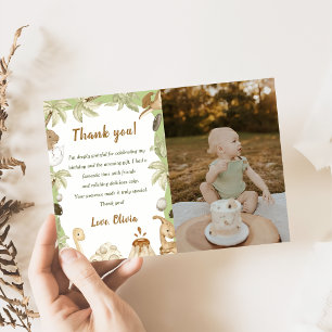 Süße Dinosaurier-Jungen-Geburtstags-Dankeskarten-F Einladung