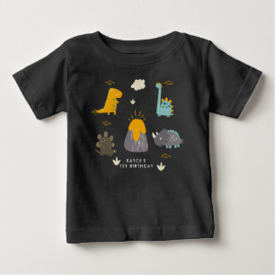 Süße Dinosaurier Jungen zum ersten Geburtstag Baby T-shirt