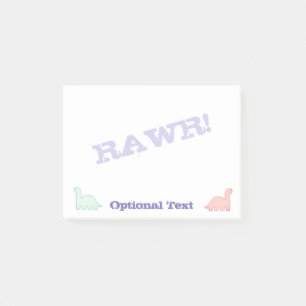 Süße Dinosaurier Pastell Bunt Post-it Klebezettel