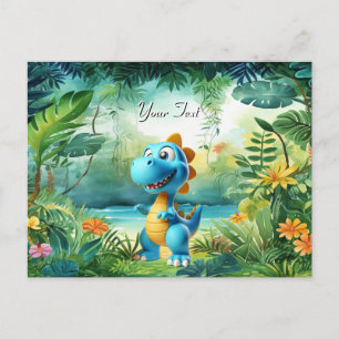 Süße Dinosaurier-Postkarte Postkarte