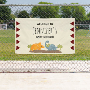 Süße Dinosaurier Prähistorische Tierwelt Baby Show Banner