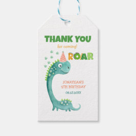 Süße Dinosaurier Stampfen Kauen Brüllen Geburtstag Geschenkanhänger