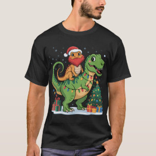 Süße Dinosaurier-Weihnachtsfahrt-Szene T-Shirt