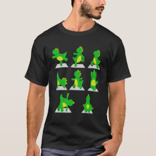Süße Dinosaurier-Yoga-Kostüme Mädchen Jungen Jugen T-Shirt