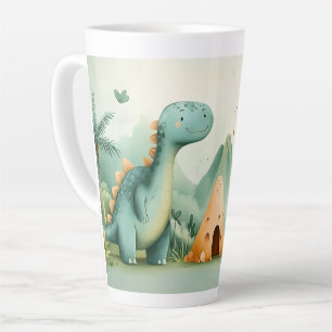 Süße Dinosaurierfreunde in einem prähistorischen P Milchtasse