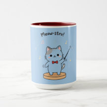 Süße Dirigenten-Tasse der Katzen-Orchester