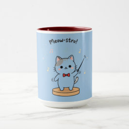 Süße Dirigenten-Tasse der Katzen-Orchester Tasse