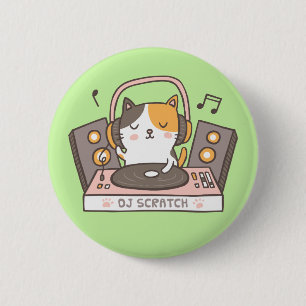 Süße DJ-Kratz-Kitty-Cat-Taste Button
