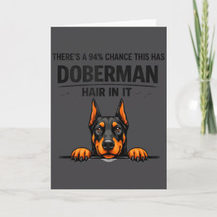 Süße Dobermann Pinscher Hundefrau Haart Karte