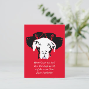 Süße Dogge in weiß Postkarte