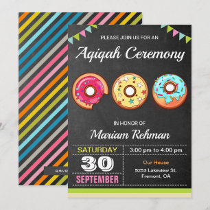 Süße Donut Aqeeqah   Aqiqah Zeremonie Einladung