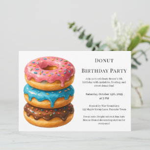 Süße Donut-Brunch   Geburtstagsfeier Einladung