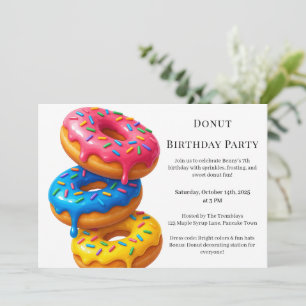 Süße Donut-Brunch   Geburtstagsfeier Einladung