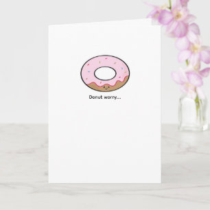 Süße Donut-Illustration Kawaii-Essenskunst Karte