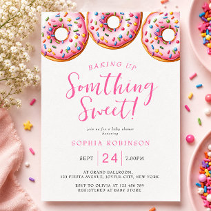 Süße Donuts für Baby Mädchen Shower Einladung