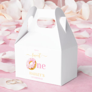 Süße Donuts Geburtstagseinladung, Mädchen 1. Gebur Geschenkschachtel
