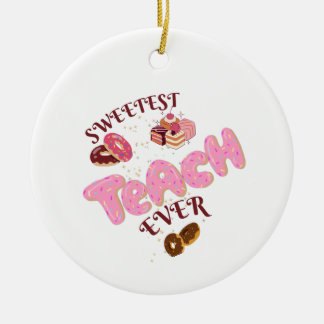 Süße Donuts-Lehrer-Handyhülle Keramik Ornament