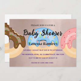 Süße Donuts, Rose Gold Kindergeschenk Einladung