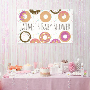 Süße Donuts Streusel Baby Shower Banner