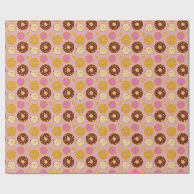 Süße Donuts-Verpackungspapier Geschenkpapier (Flach)