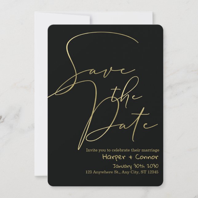 Süße Doodle-Hochzeit Save-the-Date-Einladung Einladung (Vorderseite)